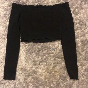 Lettuce Edge Crop Bardot top